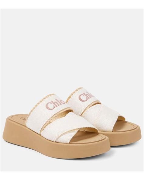 chloe slides price|chloe platform slides.